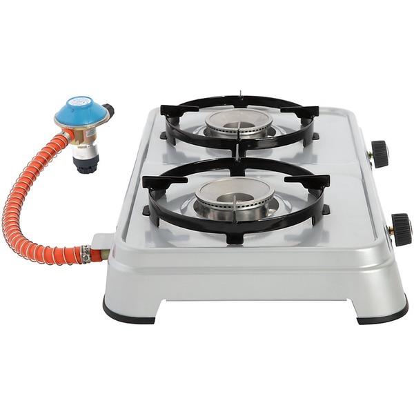 Campingaz Gaskocher Camping Cook CV (grau, Zweiflammkocher)